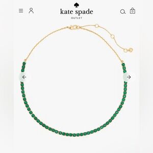 Kate Spade Emerald Tennis Necklace